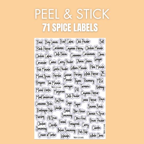 71 Spice | Ready to Stick Labels-tidy.co.ke