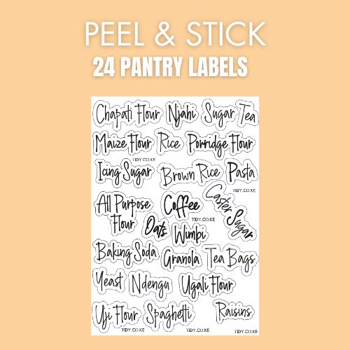 24 Pantry | Ready to Stick Labels-tidy.co.ke