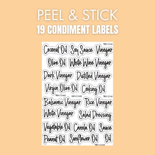 19 Condiment | Ready to Stick Labels-tidy.co.ke