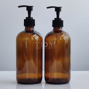 Pump Luxe Bottle - 2 Pack Amber-tidy.co.ke