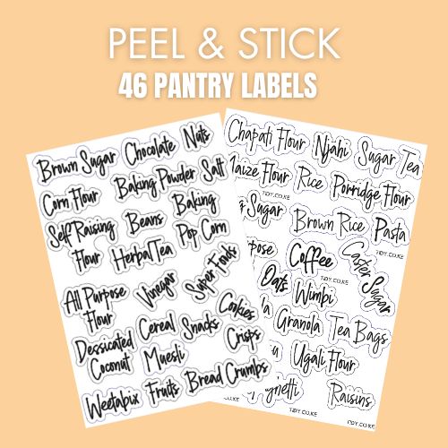 46 Pantry | Ready to Stick Labels-tidy.co.ke