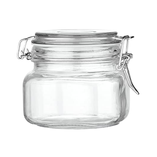 Clip Glass Jar 0.5L-tidy.co.ke